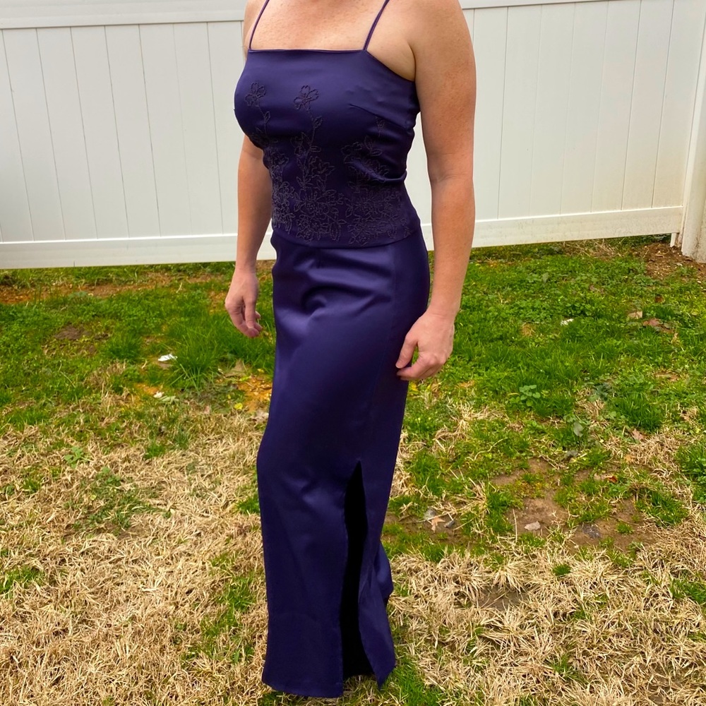 I.N. San Francisco two-piece gown, beaded bodice